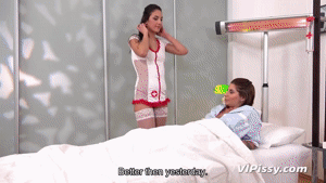 Lesbian Nurses Enjoy Golden Shower Fun