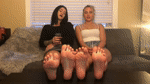 two nasty bitches give foot joi small dick instructions